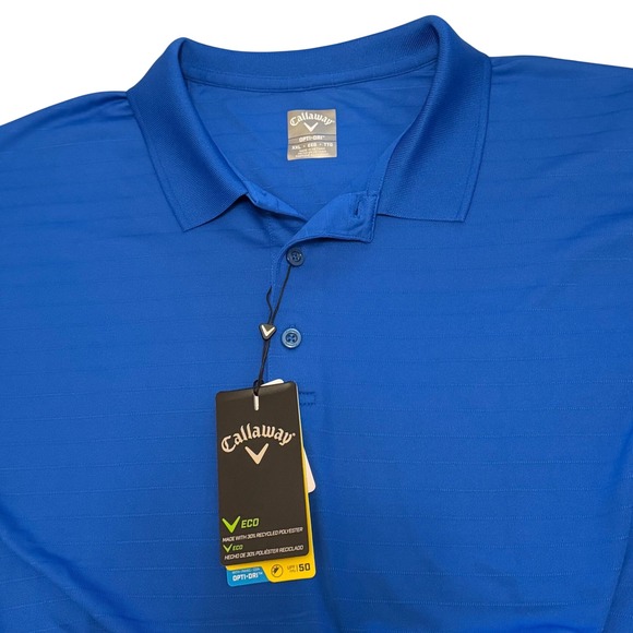 Callaway Other - Callaway Mens Opti-Dri Golf Polo Shirt Magnetic Blue XXL CGM754SU UPF 50 Eco